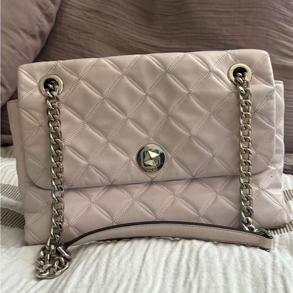 Elegant Quilted Pink Handbag